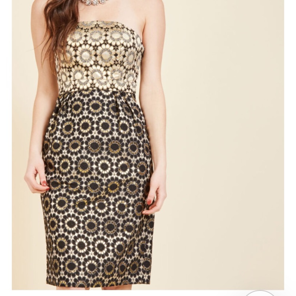 ModCloth Stage Light Serenade Strapless Dress 1x